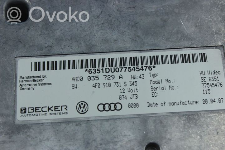 Audi A8 S8 D3 4E Module unité de contrôle Bluetooth 4E0035729A