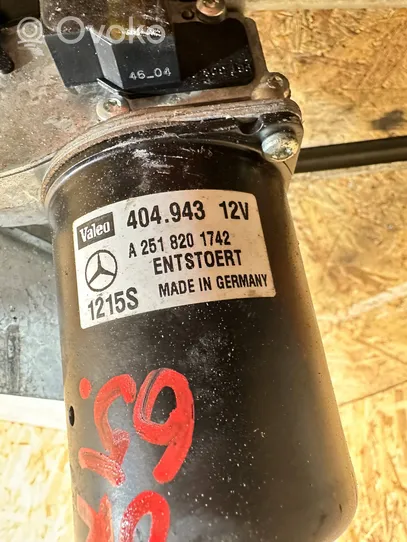 Mercedes-Benz R W251 Tringlerie et moteur d'essuie-glace avant A2518201742