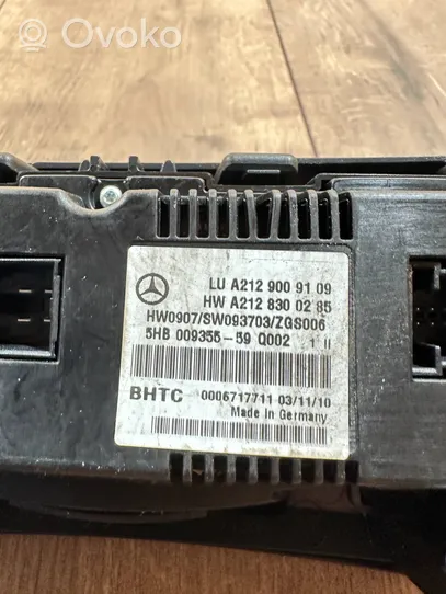 Mercedes-Benz E C207 W207 Centralina del climatizzatore A2128300285