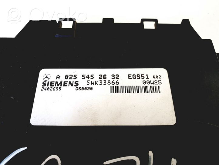 Mercedes-Benz ML W163 Module de contrôle de boîte de vitesses ECU A0255452632