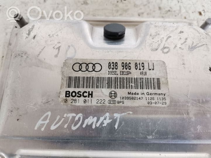 Audi A4 S4 B6 8E 8H Variklio valdymo blokas 038906019LJ