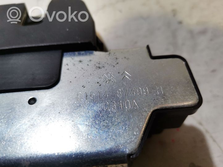 Citroen C3 Zamek klapy tylnej / bagażnika 9151487499H