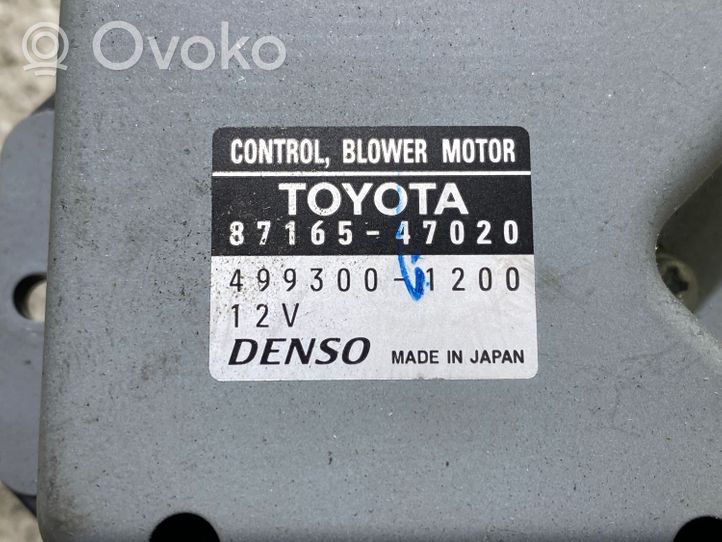 Toyota Prius (XW20) Relè della ventola di raffreddamento 8716547020