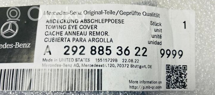 Mercedes-Benz GLE (W166 - C292) Tappo/coprigancio di traino anteriore A2928853622