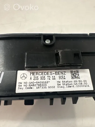 Mercedes-Benz GLC X253 C253 Interrupteur commade lève-vitre A2059057211