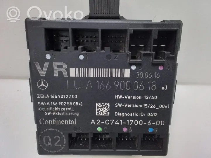 Mercedes-Benz B W246 W242 Oven keskuslukituksen ohjausyksikön moduuli A1669000618