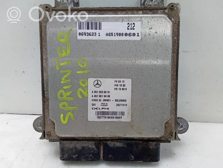 Mercedes-Benz Sprinter W906 Sterownik / Moduł ECU A6519000601