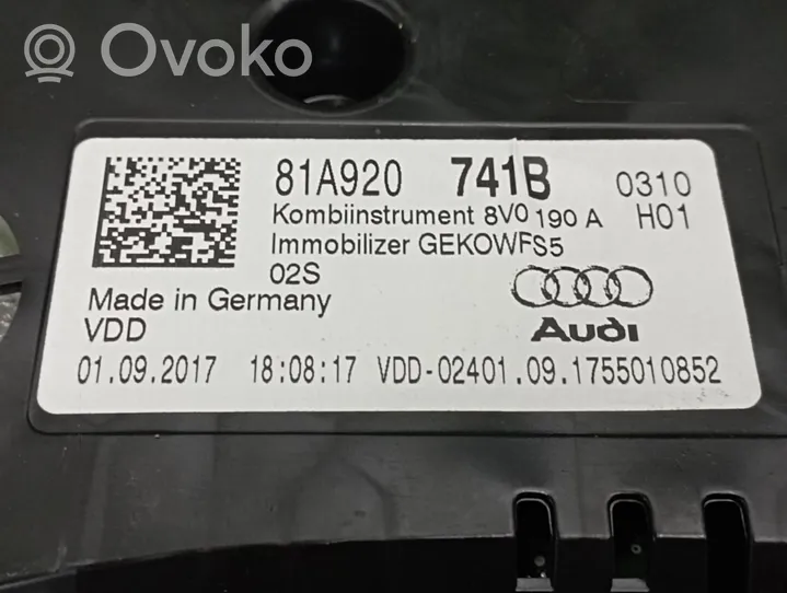Audi Q2 - Tachimetro (quadro strumenti) 