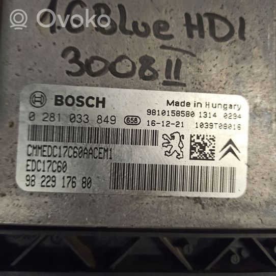 Peugeot 3008 II Sterownik / Moduł ECU 0281033849