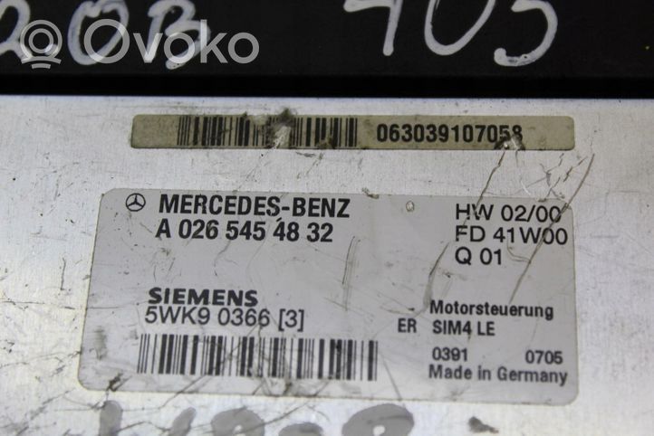 Mercedes-Benz CLK A208 C208 Autres unités de commande / modules A0265454832