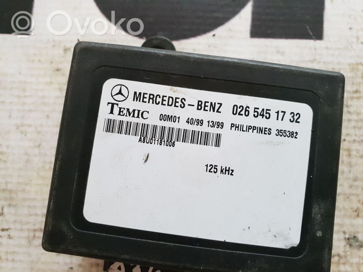 Mercedes-Benz SL R230 Muut ohjainlaitteet/moduulit A0265451732