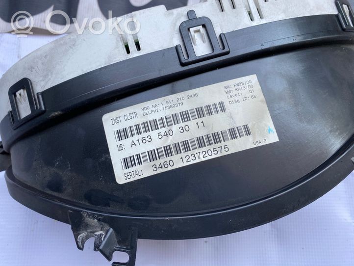 Mercedes-Benz ML W163 Speedometer (instrument cluster) 3329130030