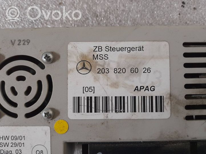 Mercedes-Benz C W203 Module de contrôle carrosserie centrale a2038206026