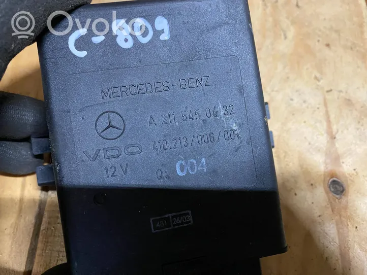 Mercedes-Benz E W211 Ilmajousituksen ohjainlaite/moduuli, takana A2115450432