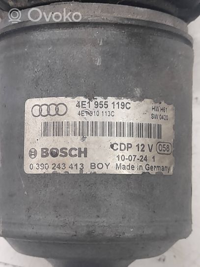 Audi A8 S8 D3 4E Moteur d'essuie-glace 4E1955119C