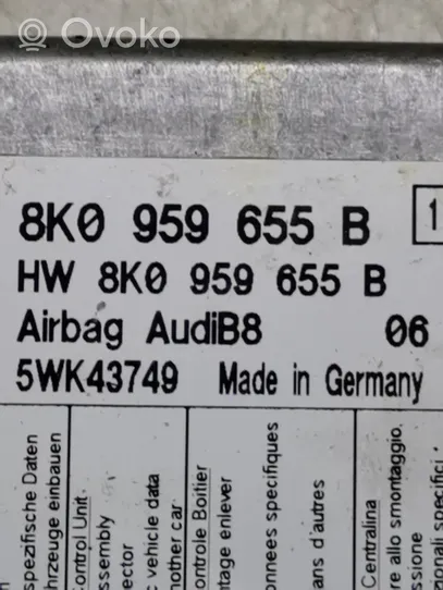 Audi A4 S4 B8 8K Airbag control unit/module 8K0959655B