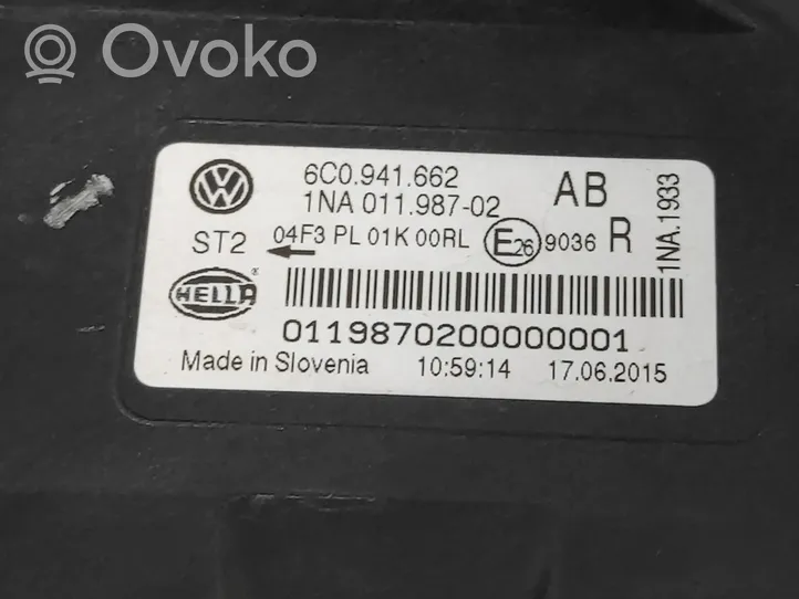 Volkswagen Polo V 6R Priešrūkinis žibintas priekyje 6C0941662