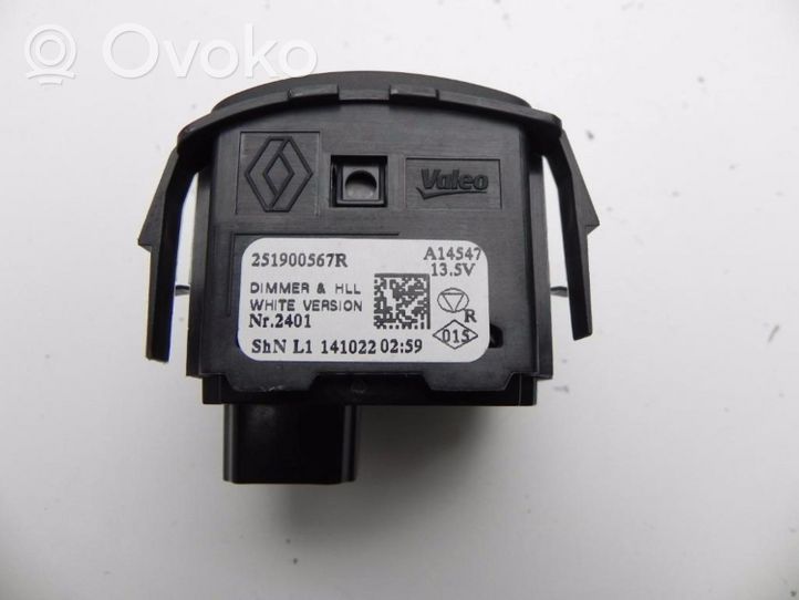 Renault Captur Przycisk / Pokrętło regulacji świateł 251900567R