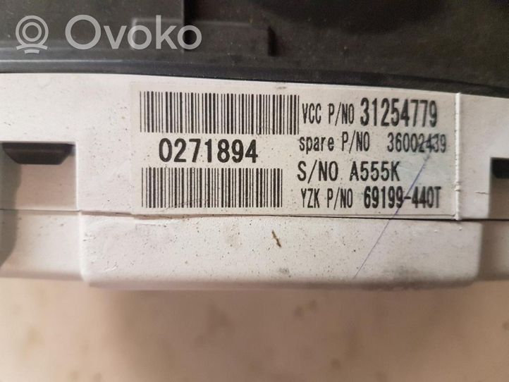 Volvo C70 Compteur de vitesse tableau de bord 31254779