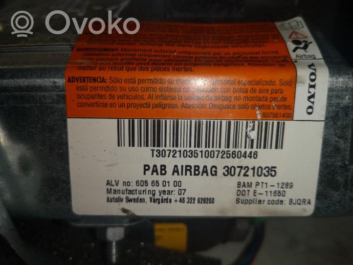 Volvo S80 Airbag del passeggero 30721035
