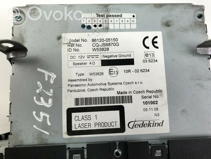 Toyota Avensis T270 Radija/ CD/DVD grotuvas/ navigacija 8612005150