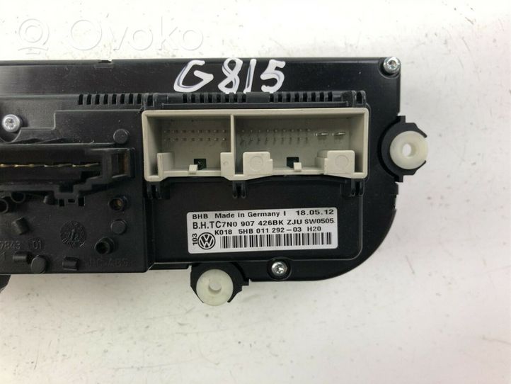 Volkswagen Caddy Climate control unit 7N0907426BK