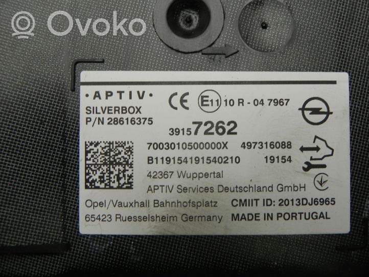 Opel Astra K Radio/CD/DVD/GPS-pääyksikkö 39157262