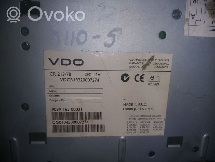 Opel Movano A Radio/CD/DVD/GPS-pääyksikkö VDCR13320007274