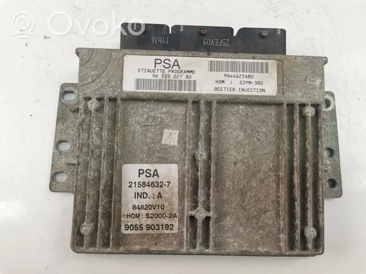 Peugeot 206 Calculateur moteur ECU 9652202780