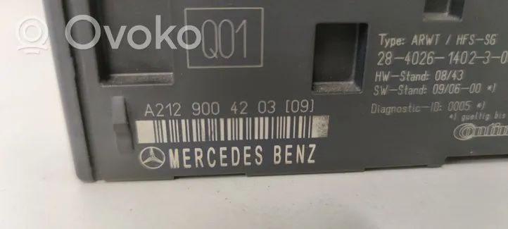 Mercedes-Benz E W212 Unité de commande / module de hayon A2129004203