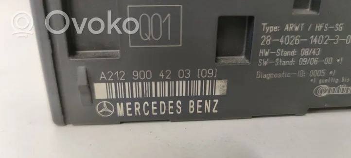 Mercedes-Benz E W212 Steuergerät Heckklappe Kofferraumdeckel A2129004203