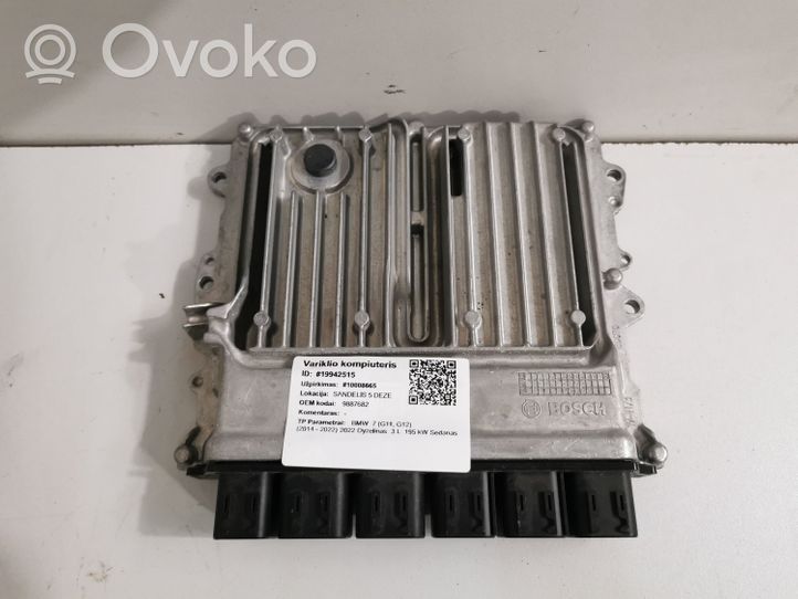 BMW 7 G11 G12 Calculateur moteur ECU 9887682