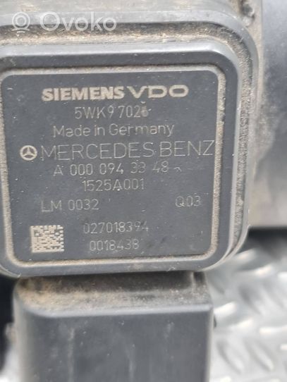 Mercedes-Benz B W245 Przepływomierz masowy powietrza MAF A0000943348