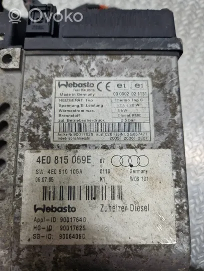 Audi A8 S8 D3 4E Ogrzewanie postojowe Webasto 4E0815069E