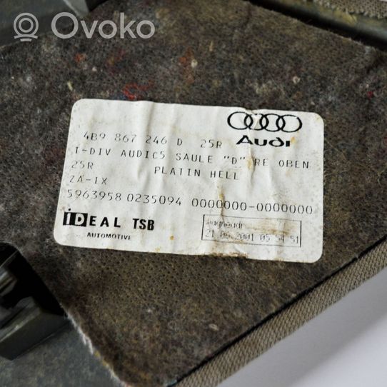 Audi A6 S6 C5 4B (B) Revêtement de pilier (haut) 4B9867246D