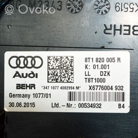 Audi A4 S4 B8 8K Sisälämmityksen ilmastoinnin korin kokoonpano 8T1820005R