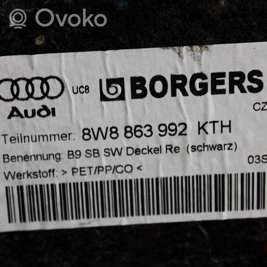 Audi A5 Boczek / Tapicerka / bagażnika 8W8863992