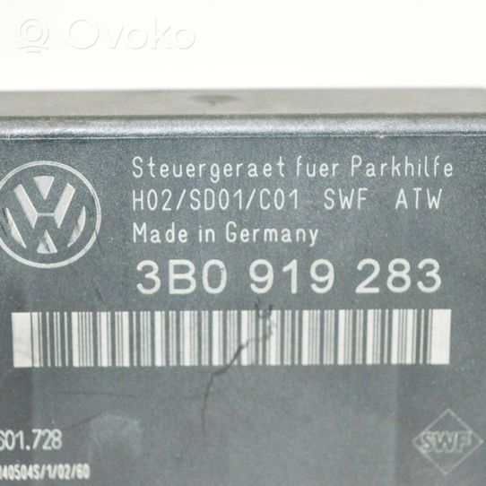 Volkswagen PASSAT B5 Pysäköintitutkan (PCD) ohjainlaite/moduuli 3B0919283