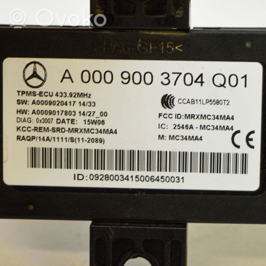 Mercedes-Benz CLA C117 X117 W117 Sterownik / Moduł kontroli ciśnienia w oponach A0009003704