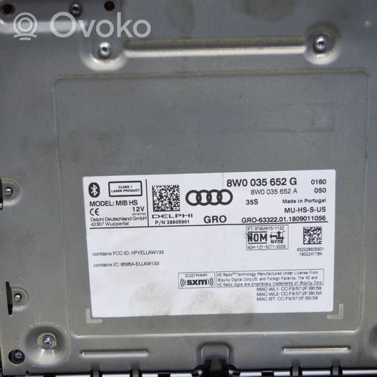 Audi A4 S4 B9 GPS-navigaation ohjainlaite/moduuli 8W0035652G