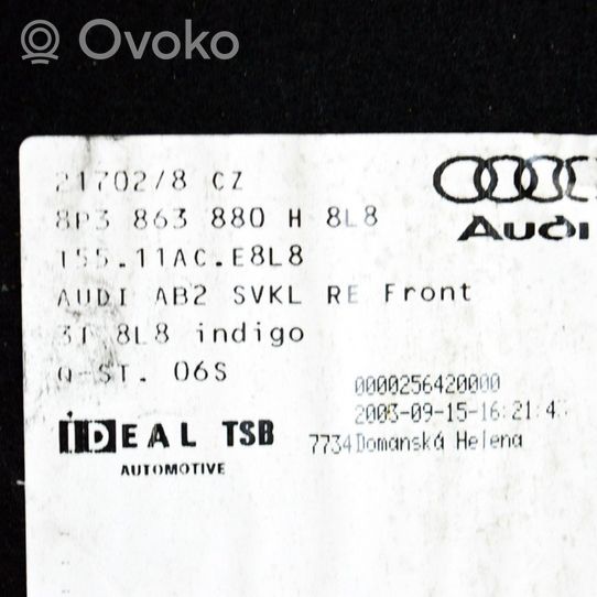 Audi A3 S3 8P Tavaratilan sivuverhoilu 8P3863880H