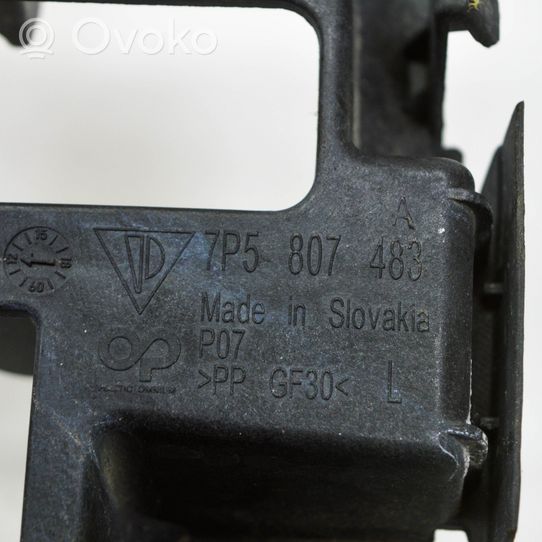 Porsche Cayenne (92A) Staffa angolare del supporto di montaggio del paraurti 7P5807483A