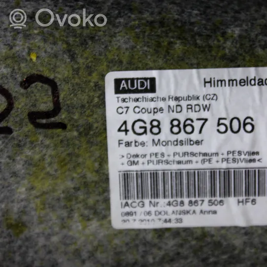 Audi A7 S7 4G Rivestimento del tetto 4G8867506