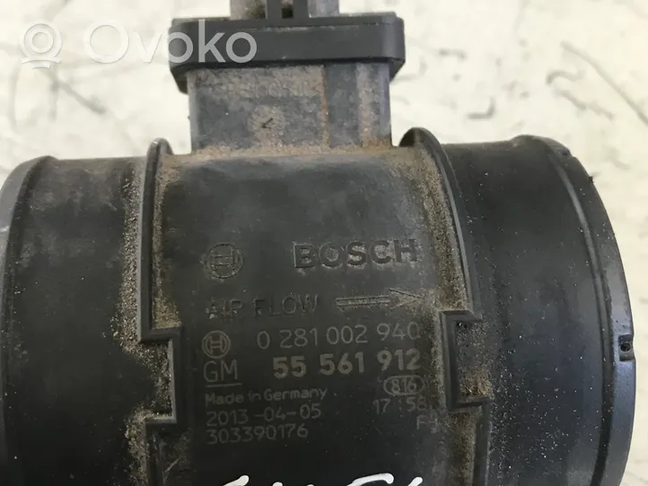 Opel Astra J Misuratore di portata d'aria 55561912