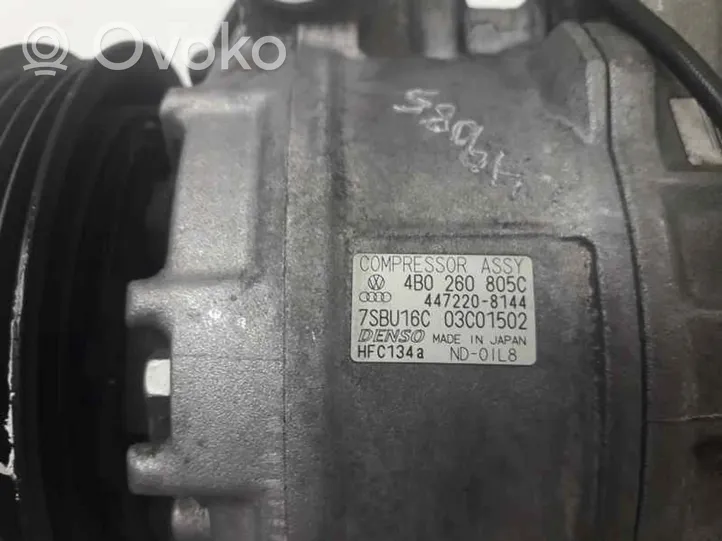 Audi A8 S8 D3 4E Ilmastointilaitteen kompressorin pumppu (A/C) 4472208144