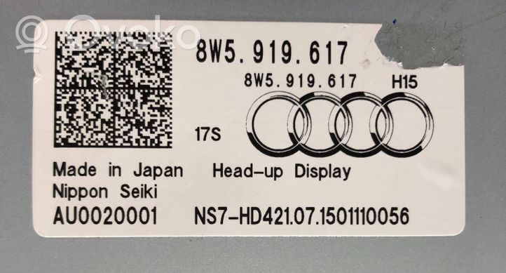 Audi A4 S4 B9 8W HUD-näyttö 8W5919617