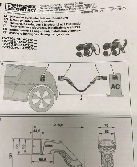 BMW i3 Kabel do ładowania samochodu elektrycznego 0010002478