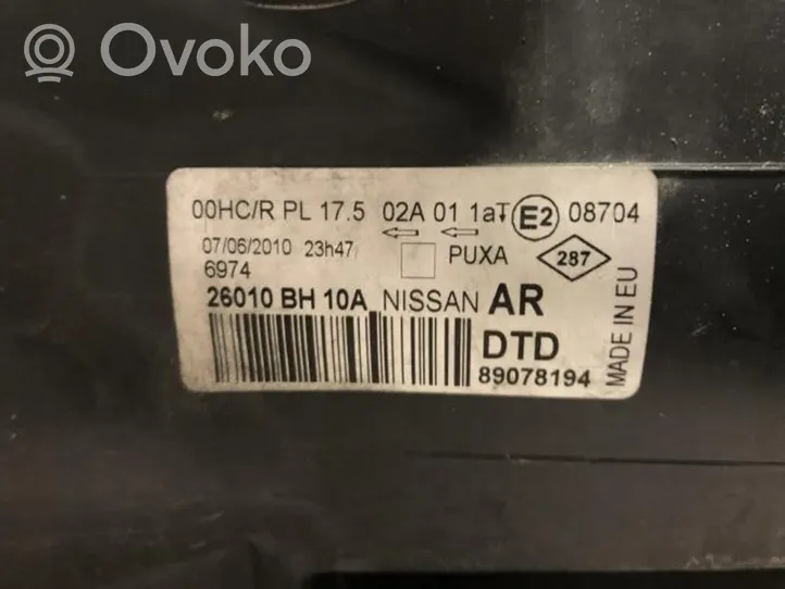Nissan Note (E11) Klosze lamp przednich 260109U10A