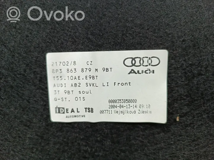 Audi A3 S3 8P Tavaratilan kaukalon tekstiilikansi 