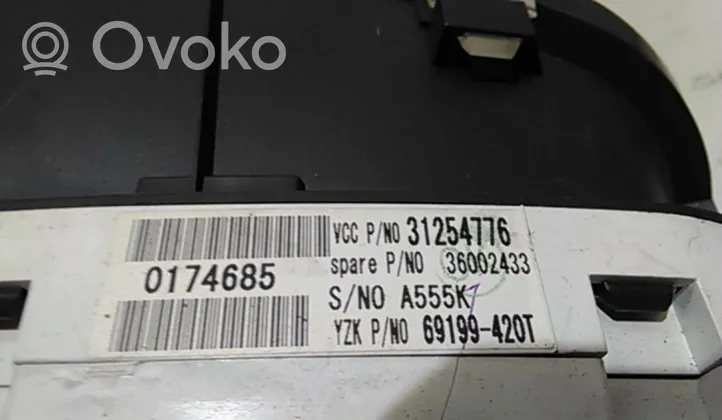 Volvo V50 Compteur de vitesse tableau de bord 